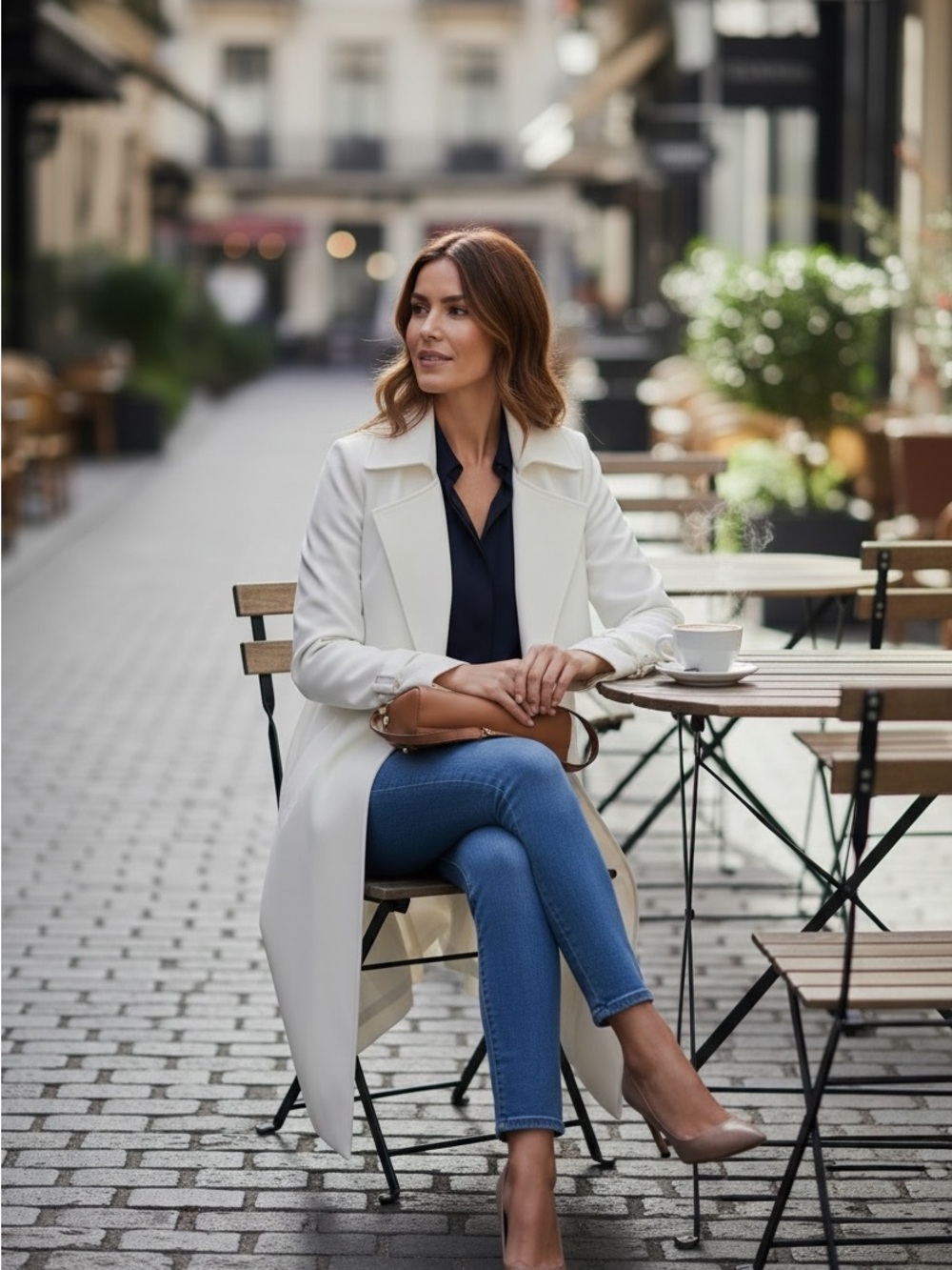 RACHEL Rachel Roy White Tie-Waist Trench Coat
